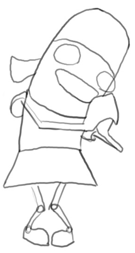 Yo4 Step 4 : Drawing Yo From Fanboy and Chum Chum Easy Steps Tutorial