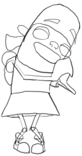 Yo5 Step 5 : Drawing Yo From Fanboy and Chum Chum Easy Steps Tutorial