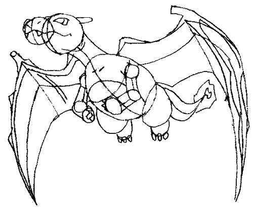 charizard9 9) Add some details to the wings. Add a flame to the tip of the tail.