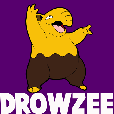 How to Draw Drowzee from Pokemon with Easy Step by Step Drawing Lesson
