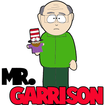 finished-400x400-color-mr-garrison How to Draw Mr. Garrison from South Park in Easy Steps Drawing Tutorial