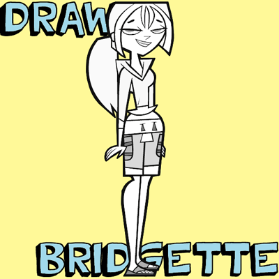 How to Draw Bridgette from Total Drama Island with Drawing Lesson for Kids