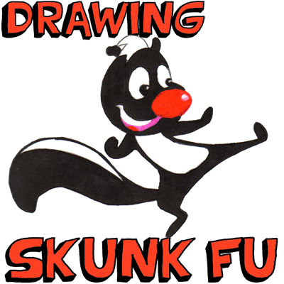finished-400x400-skunk-fu How to Draw Skunk from Skunk Fu - Jules de Jongh - with Easy Drawing Tutorial
