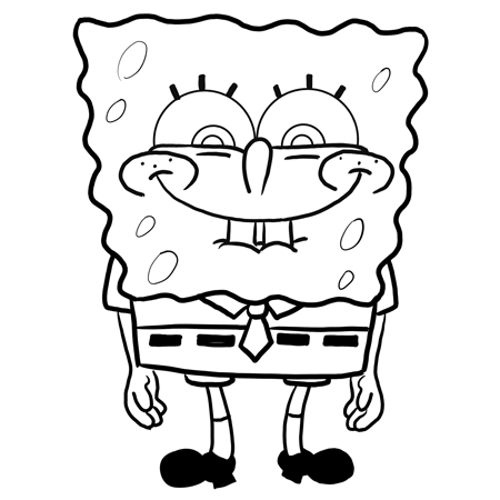 finished-mischief-giggle How to Draw Mischievous Spongebob Squarepants with the Giggles Drawing Tutorial