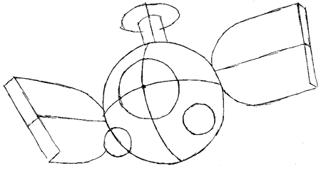 magnemite-04 Step 4 : Drawing Magnemite from Pokemon with Easy Steps Lesson