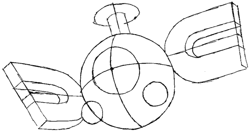 magnemite-05 Step 5 : Drawing Magnemite from Pokemon with Easy Steps Lesson
