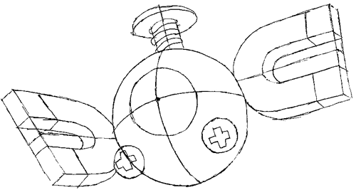 magnemite-06 Step 6 : Drawing Magnemite from Pokemon with Easy Steps Lesson
