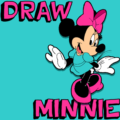 How to Draw Minnie Mouse with Simple Step by Step Drawing Lesson