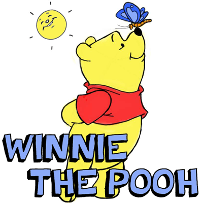 How to Draw Winnie the Poo and Butterfly with Step by Step Drawing Lesson