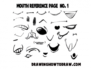 Cartoon Mouths Reference Sheets for How to Draw Comic Lips