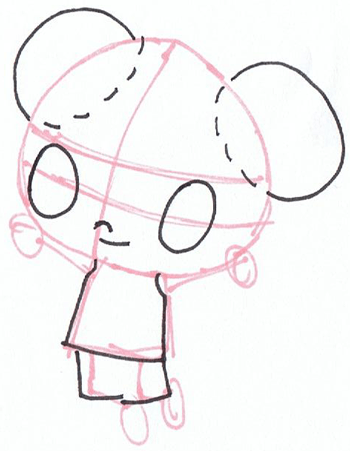 02-kailan Step 2 : Drawing Ka-Lan from Nick Jr step by step drawing tutorial