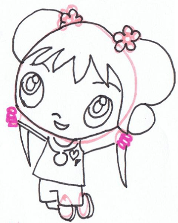 04-kailan Step 4 : Drawing Ka-Lan from Nick Jr step by step drawing tutorial