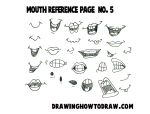 Cartoon Mouths Reference Sheets for How to Draw Comic Lips