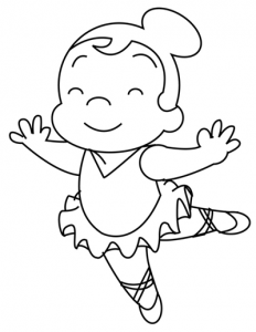 Step 6 : Drawing Cartoon Ballerinas in Simple Steps Lesson