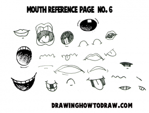 Cartoon Mouths Reference Sheets for How to Draw Comic Lips
