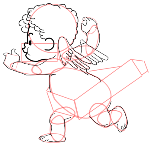 10 Step 10 : Drawing Baby Cupid Step by Step Tutorial