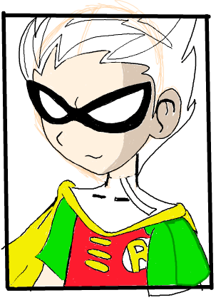 11 Step 11 : Drawing Robin from Teen Titans in Simple Steps Lesson