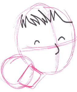 Step 2 : Drawing Helen and Martha Puppy Step by Step Tutorial