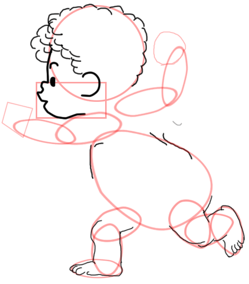 6 Step 6 : Drawing Baby Cupid Step by Step Tutorial