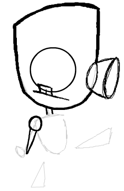 6 Step 6 : Drawing Robot GIR from Invader Zim Step by Step Tutorial