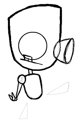 7 Step 7 : Drawing Robot GIR from Invader Zim Step by Step Tutorial