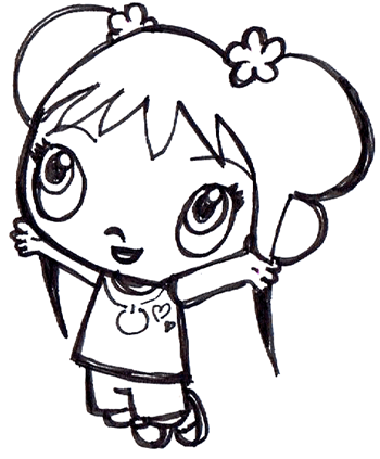 finished-bw-kailan Step 6 : Drawing Ka-Lan from Nick Jr step by step drawing tutorial