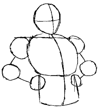 goku03 Step 3 : Drawing Son Goku from Dragon Ball Z in Easy Steps Lesson