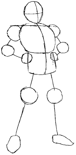 goku04 Step 4 : Drawing Son Goku from Dragon Ball Z in Easy Steps Lesson