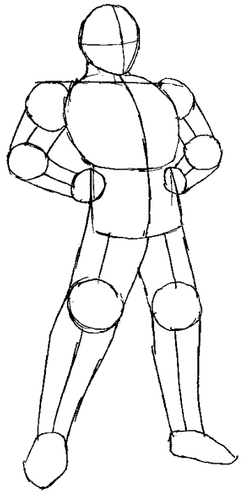 goku05 Step 5 : Drawing Son Goku from Dragon Ball Z in Easy Steps Lesson