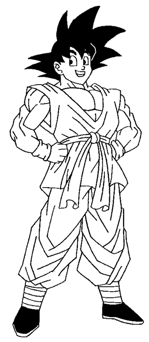 goku10 Step 10 : Drawing Son Goku from Dragon Ball Z in Easy Steps Lesson