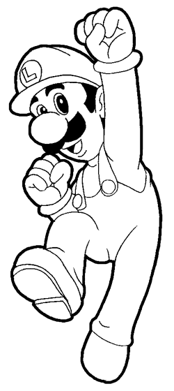 luigi09 Step 9 : Drawing Luigi from Super Mario Bros in Steps Lesson