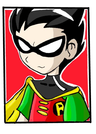robin-finished How to Draw Robin from Teen Titans with Easy Step by Step Drawing Tutorial