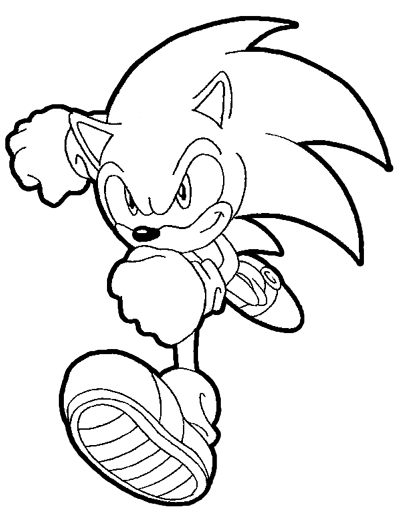 sonic08 Step 8 Drawing SOnic the Hedgehog Running