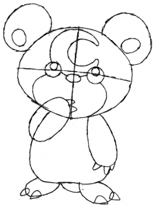 Step 5 : Drawing Teddiursa from Pokemon in Easy Steps Tutorial