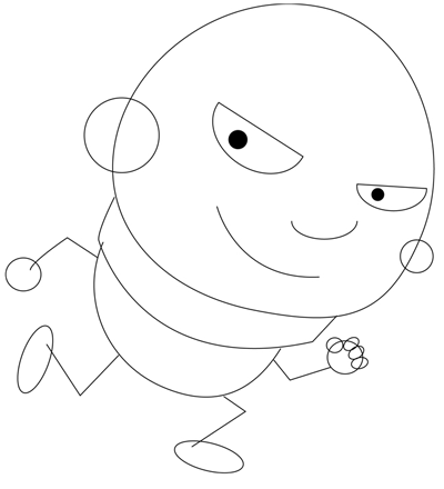 02-thief Step 2 Drawing Prowling Thief in Mask on the Prowl Tutorial