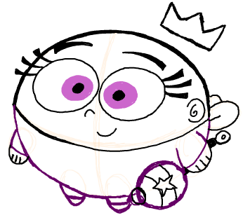 10 Step 10 : Drawing Poof the Baby Fairy Step by Step Drawing Tutorial