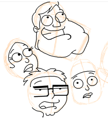 14 Step 14 : Drawing American Dad Family Step by Step Lesson