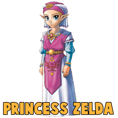 How to Draw Young Princess Zelda with Step by Step Drawing Lesson