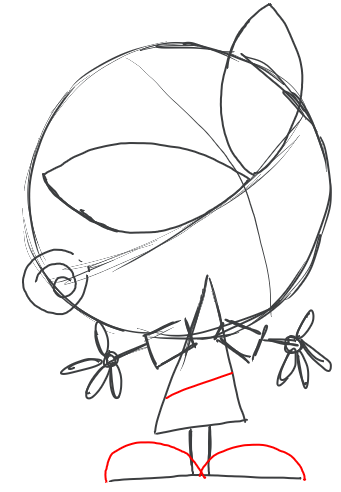 5 Step 5 : Drawing Tootsie from Fairly Odd Parents Tutorial