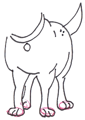 7 Step 7 : Drawing Martha the Cartoon Dog Step by Step Tutorial