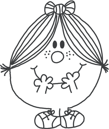Little-Miss-Magic-bw How to Draw Little Miss Magic from Mr Men in Easy Steps Drawing Tutorial