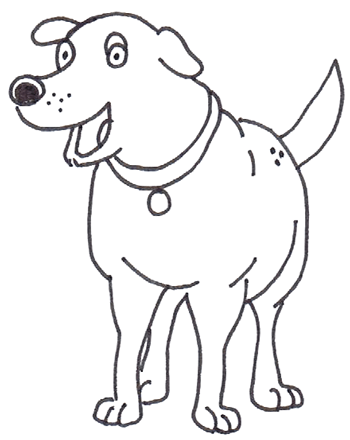 martha-bw How to Draw Martha the Dog from Martha Speaks in Easy Step by Step Drawing Tutorial for Kids