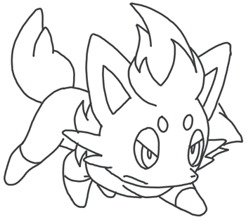 zorua-finished-bw How to Draw Zorua from Pokemon in Easy Step by Step Drawing Tutorial
