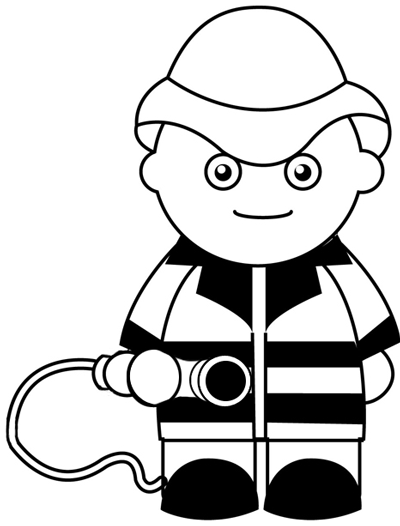 11 Step 11: Drawing Cartoon Fireman in Step by Step Tutorial