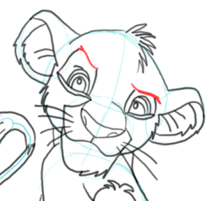 11 Step 11 : Drawing Simba the Lion in Easy Steps Lesson