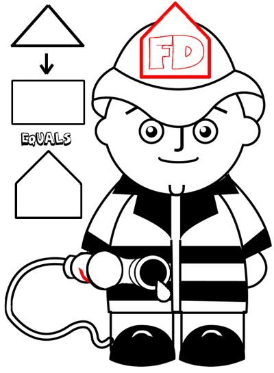 14 Step 14: Drawing Cartoon Fireman in Step by Step Tutorial