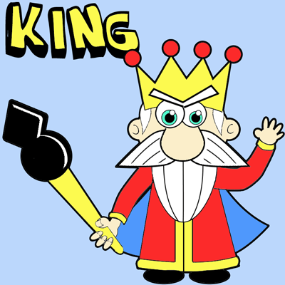 400x400-king How to Draw a Cartoon King Step by Step Drawing Tutorial