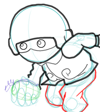 9 Step 9 : Drawing Fragger in Easy Steps Tutorial