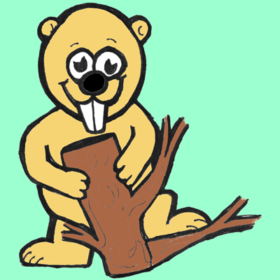 beaver-colorized-finished How to Draw Cartoon Beavers in Easy Steps Drawing Lesson