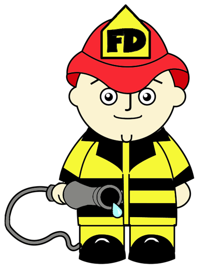 fireman-colorized-finished How to Draw a Cartoon Fireman in Easy Steps Drawing Tutorial